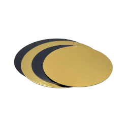 Support Pâtissier Rond Or/Noir