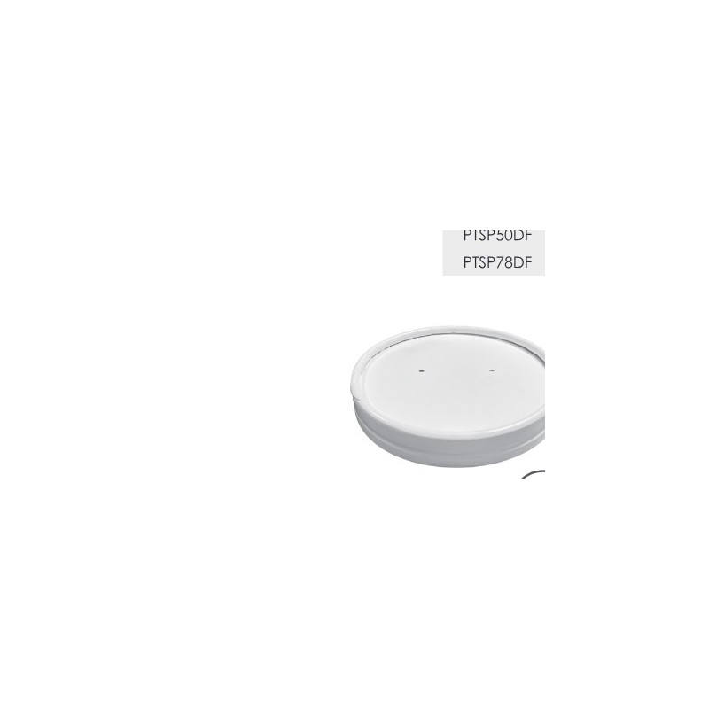 Couvercle Carton Blanc Ventilé Coiffant Micro-Ondable | De Facto