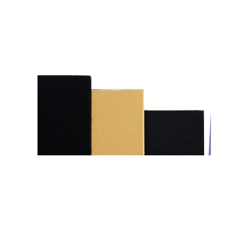Plaque Réversible Rectangulaire Angles Droits Or/Noir | De Facto