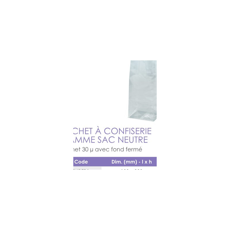 Sac Cristal Fond Plat en PP | De Facto