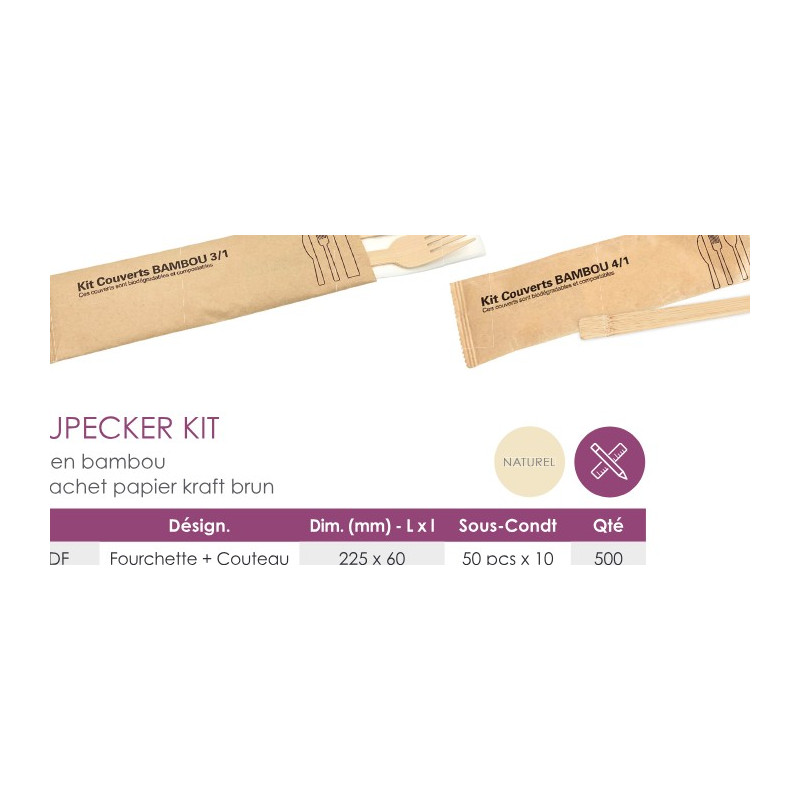 Kit Couv. 4/1 Bambou : Fourchette | De Facto