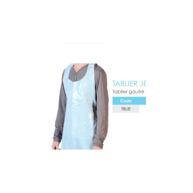 Tablier Jetable Gaufré Blanc Standard | De Facto
